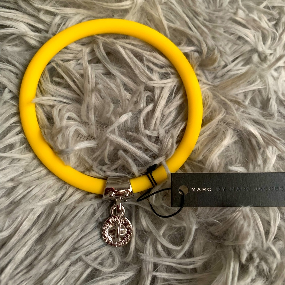 Marc by Marc Jacobs Fun Durable Rubber Bracelet with Silver Marc Jacobs Charm!!!